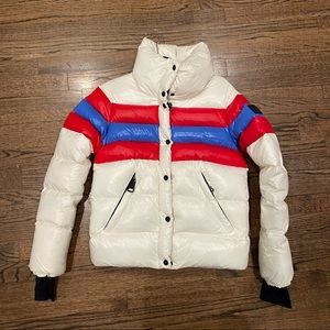 SAM. Lindsey Colorblock Stripe Puffer Jacket size S